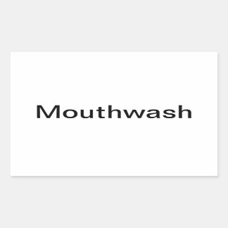Mouthwash-label/ Rechthoekige Sticker