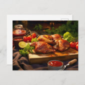 mouthwatering BBQ Chicken Skewers Briefkaart (Voorkant / Achterkant)