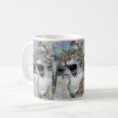 Mouthy Cat Designed Photo Coffee Mok (Voorkant links)