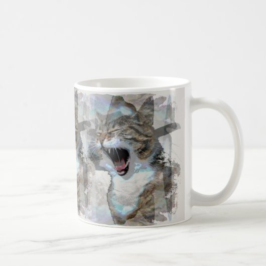 Mouthy Cat Designed Photo Coffee Mok (Rechts)