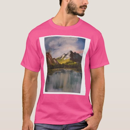 Mouwloze bergtop t-shirt (Voorkant)