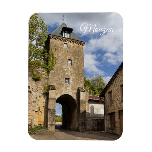 Mouzon Medieval Gatehouse, Frankrijk Magneet (Verticaal)