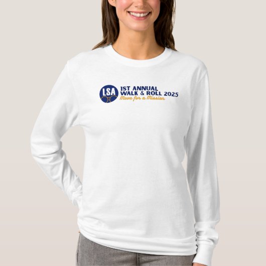 "Move for a Mission" - Unisex Lange Mouwen Basic T-shirt (Voorkant)