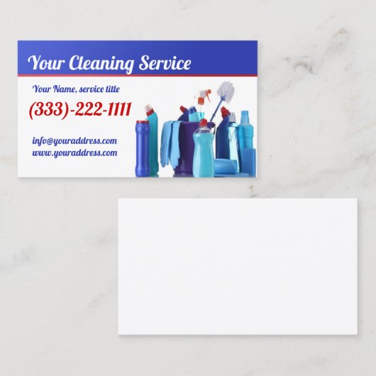 Move-In en Move-Out schoonmaakprofessionals Visitekaartje (Voorkant / Achterkant)