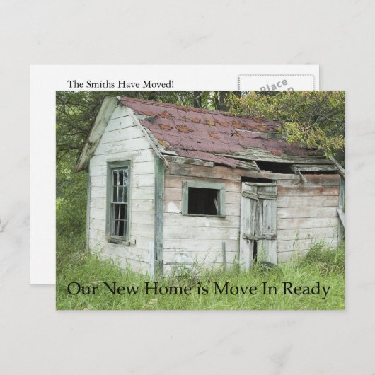 Move In Ready - Grappige adreswijziging Aankondigingskaart (Voorkant / Achterkant)