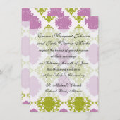 move lavender lime green white diamantdamask kaart (Voorkant / Achterkant)