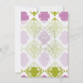 move lavender lime green white diamantdamask kaart (Achterkant)