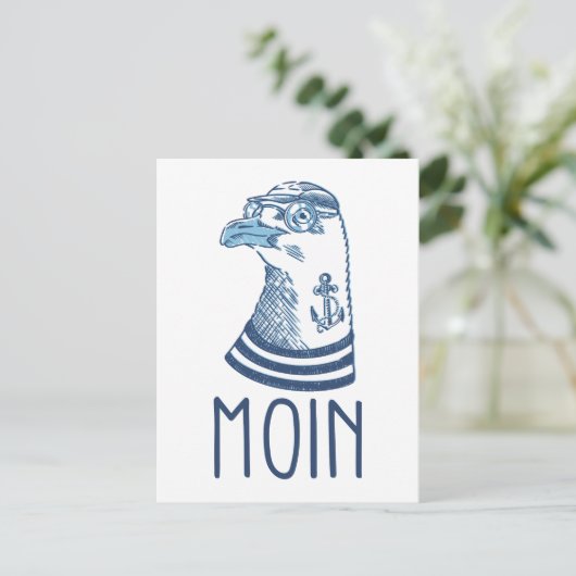 Möve Moin Anker / Norddeutschland Briefkaart (Staand voorkant)