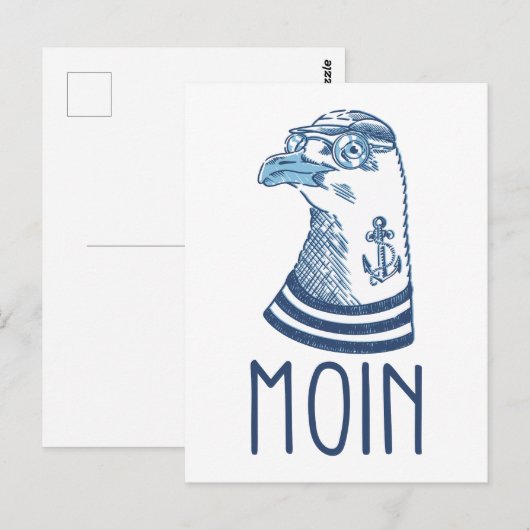 Möve Moin Anker / Norddeutschland Briefkaart (Voorkant / Achterkant)
