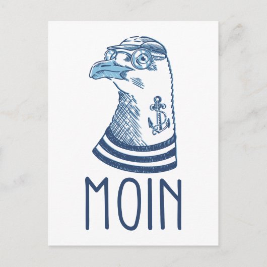 Möve Moin Anker / Norddeutschland Briefkaart (Voorkant)