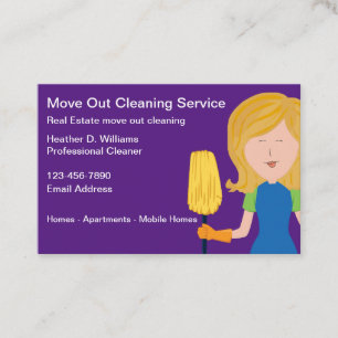 Move Out Cleaning Professional bewerkbaar Visitekaartje