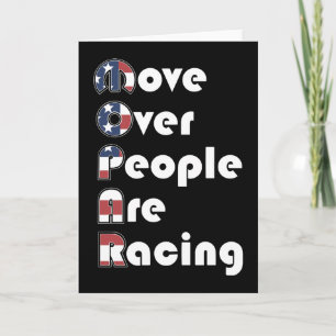 Move Over People is een Amerikaanse T-shirt Feestdagen Kaart