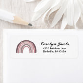 Move regenboogBaby shower Terug-adreslabel Etiket (Insitu)