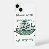 Move with Intention – Snail Quote Art Case-Mate iPhone Case (Achterkant)