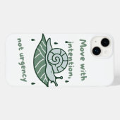 Move with Intention – Snail Quote Art Case-Mate iPhone Case (Achterkant (horizontaal))