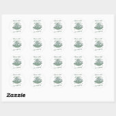 Move with Intention – Snail Quote Art Ronde Sticker (Vel)