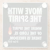 Move with the spirit - freedom design glazen onderzetter (Achterkant)