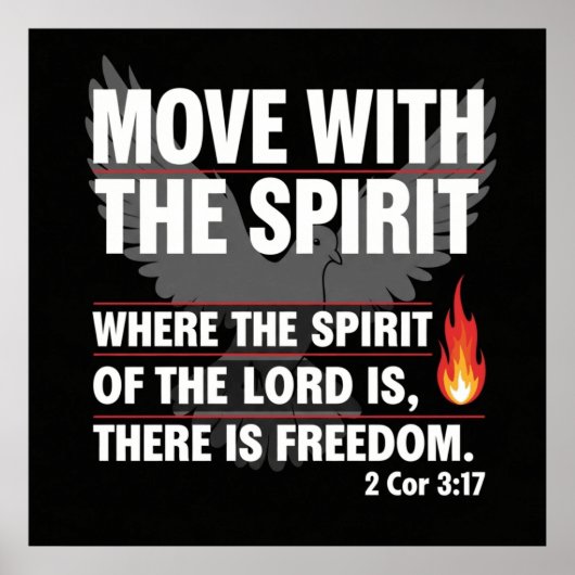 Move with the spirit - freedom design poster (Voorkant)