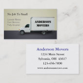 Mover of Moving Company Visitekaartje (Voorkant / Achterkant)