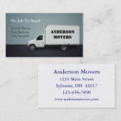 Mover of Moving Company Visitekaartje (Voorkant / Achterkant)