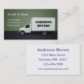 Mover of Moving Company Visitekaartje (Voorkant / Achterkant)