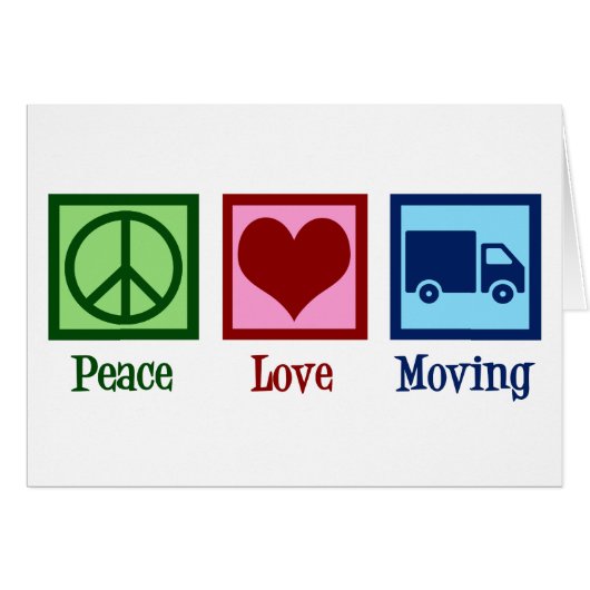Mover Peace Love Moving Company Truck (Voorkant Horizontaal)