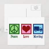 Mover Peace Love Moving Company Truck Briefkaart (Voorkant / Achterkant)