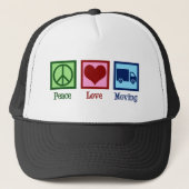 Mover Peace Love Moving Company Truck Trucker Pet (Voorkant)