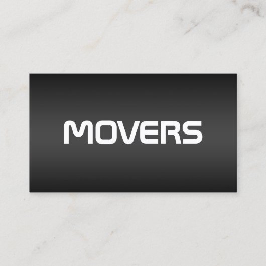 Movers Black Visitekaartje (Voorkant)