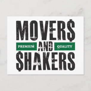 Movers en Shakers - Groen Briefkaart