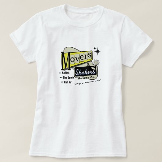 Movers en Shakers Moving Company T-shirt (Design voorkant)
