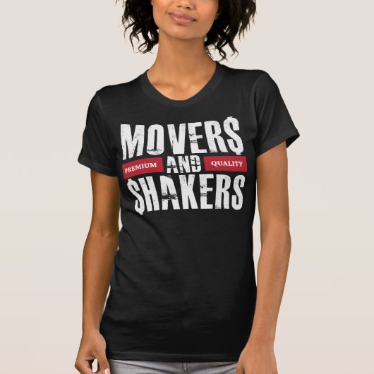Movers en Shakers - Rood en wit T-shirt (Voorkant)