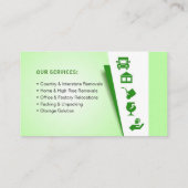 Movers-, pak- en uitpakservice visitekaartje (Achterkant)