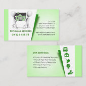 Movers-, pak- en uitpakservice visitekaartje (Voorkant / Achterkant)