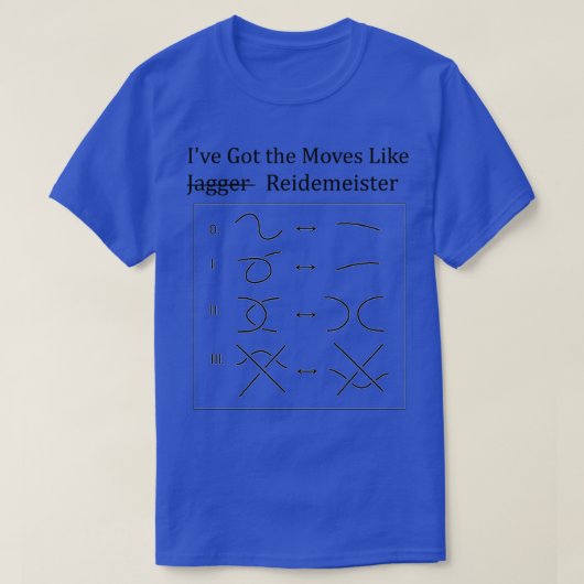 Moves als Reidemeister Knot Theory T-shirt (Design voorkant)
