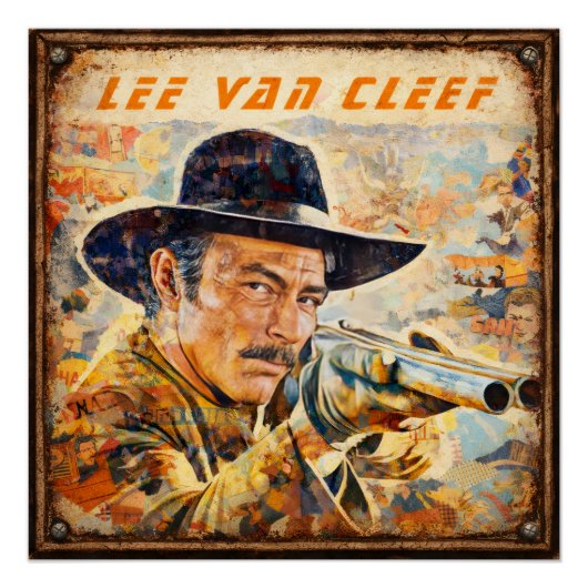 Movie Actor Lee Van Cleef Perfect Poster (Voorkant)