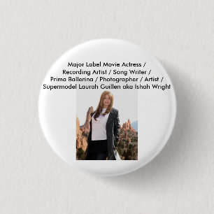 Movie Actress Laura Guillen o.b.a. Ishah Ronde Button 3,2 Cm