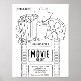 Movie Art Invite Kleurplaten Werkblad Activiteit Poster