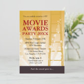 Movie Awards Party Invitation Kaart (Staand voorkant)