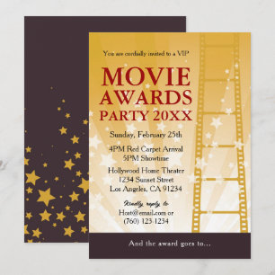Movie Awards Party Invitation Kaart