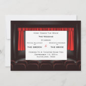 Movie-bioscoop de datum-aankondiging opslaan save the date (Achterkant)