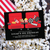 Movie Birthday Party Invitation Kaart
