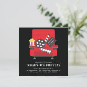 Movie Birthday Party Invitation Kaart (Staand voorkant)