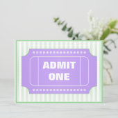 Movie Birthday Party Paars Green Kaart (Staand voorkant)