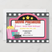 Movie Birthday Uitnodiging (Voorkant)