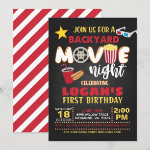 Movie Birthday Uitnodiging