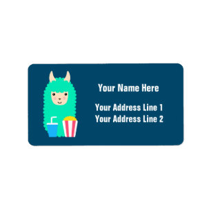Movie Buff Llama Emoji Etiket