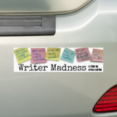 Movie Bumpersticker "Writer Madness" (Op auto)