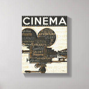 Movie Camera Reel Canvas Afdruk