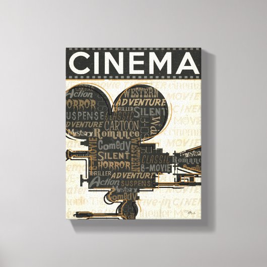 Movie Camera Reel Canvas Afdruk (Voorkant)